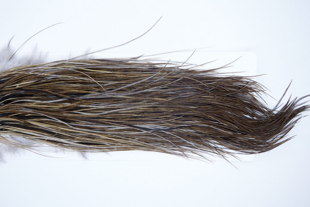 1962 Heritage Dry Fly Hackle, Vermiculated Dun #2 Grade Rooster Saddle, Ties Sizes 14-16