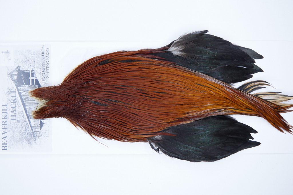 3461 Beaverkill Dry Fly Hackle, Rooster Cape Brown Ties Size 8-20