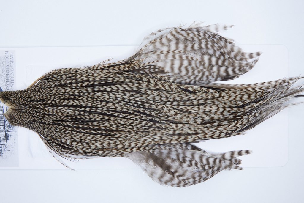 3499 Beaverkill Dry Fly Hackle, Rooster Cape Dun Grizzly Ties Size 6-24