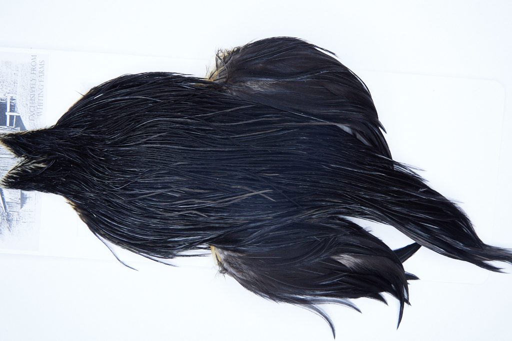 3556 Beaverkill Dry Fly Hackle, Rooster Cape Black Ties Size 10-18