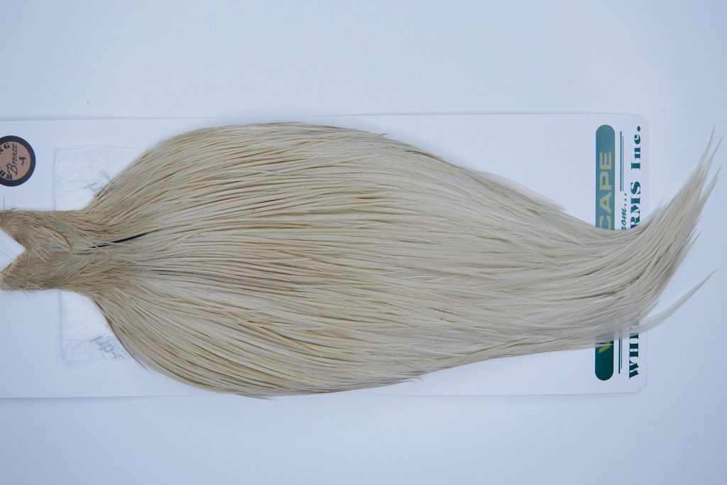 3650 Hebert Dry Fly Hackle, Bronze Grade Rooster Cape Pale Watery Dun Ties Size 8-20