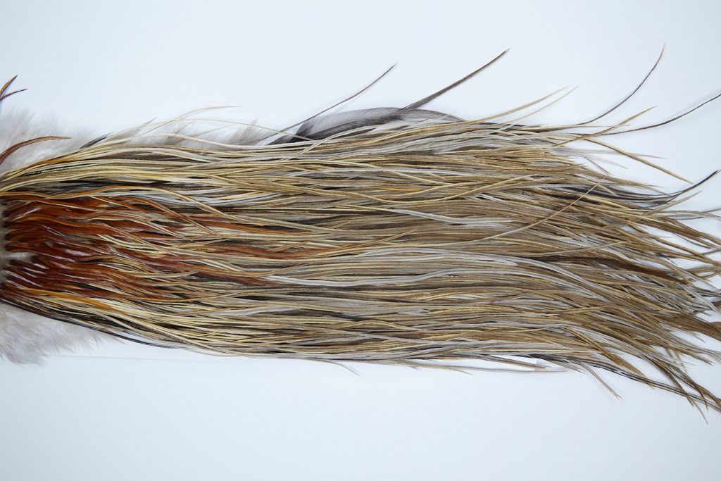 3759 Heritage Dry Fly Hackle, 1 Grade Rooster Saddle Light Ginger Dun Ties Size 12-14