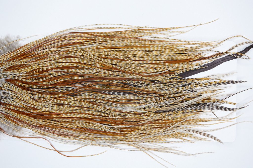3827 Heritage Dry Fly Hackle, 3 Grade Midge Saddle Barred Ginger Ties Size 16-18