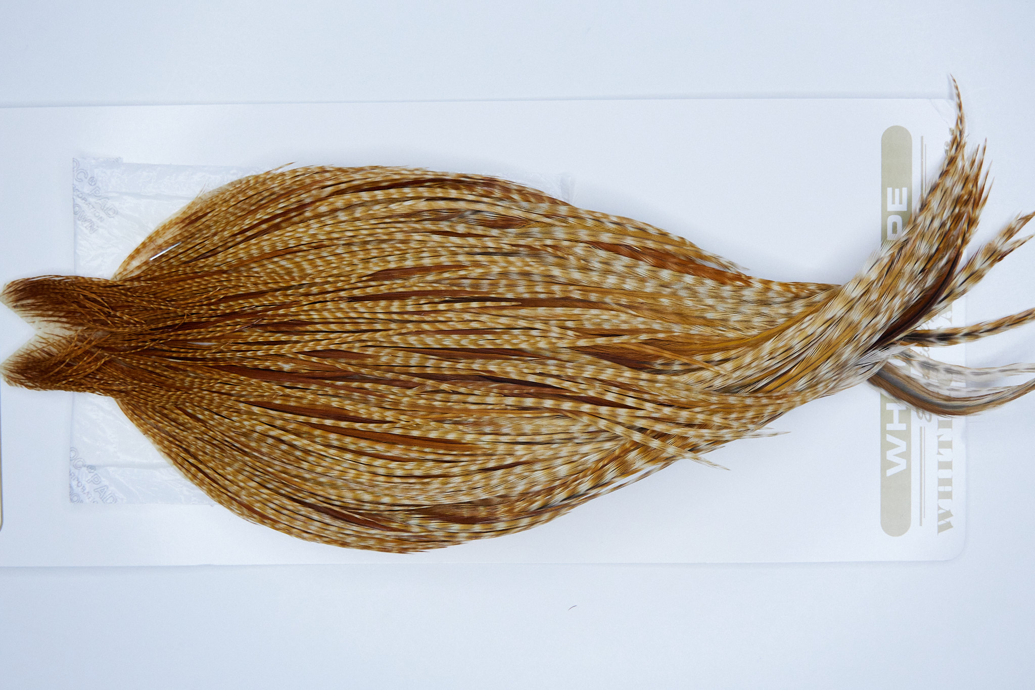 3854 Heritage Dry Fly Hackle, 1 Grade Rooster Cape Barred Ginger Ties Size 8-20