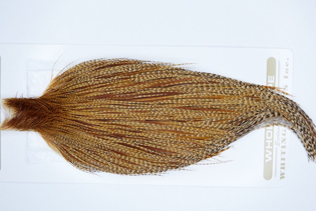 3855 Heritage Dry Fly Hackle, 1 Grade Rooster Cape Barred Ginger Ties Size 10-20