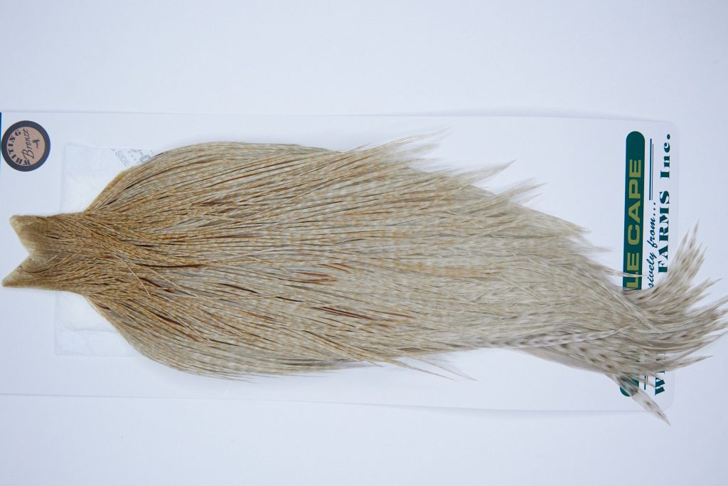 3906 Hebert Dry Fly Hackle, Bronze Grade Rooster Cape Unique Variant Ties Size 8-20