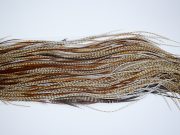 3681 Hebert Dry Fly Hackle, Gold Grade Rooster Saddle Medium Barred Ginger Ties Size 14-16