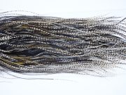 3941 Hebert Dry Fly Hackle, Pro Grade Rooster Saddle Grizzly Variant Ties Size 14-18