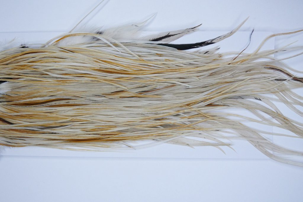 3948 Hebert Dry Fly Hackle, Pro Grade Rooster Saddle Unique Variant Ties Size 14-16