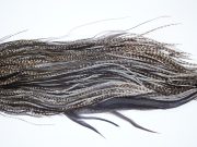 3976 Hebert Dry Fly Hackle, Bronze Grade Rooster Saddle Dun Grizzly Ties Size 12-14