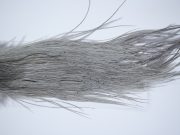 3984 Hebert Dry Fly Hackle, Bronze Grade Rooster Saddle Light Grey Dun Ties Size 12-14
