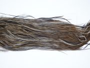 4015 Hebert Dry Fly Hackle, Silver Grade Rooster Saddle Dark Grey Dun Ties Size 14-16
