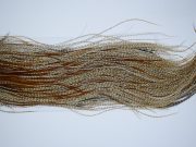 4016 Hebert Dry Fly Hackle, Silver Grade Rooster Saddle Medium Barred Ginger Ties Size 14-18