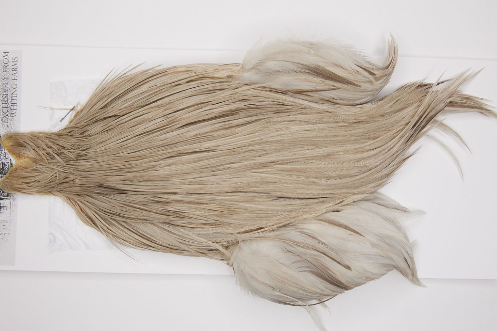 4262 Beaverkill Dry Fly Hackle, Rooster Cape Light Grey Dun Ties Size 10-18