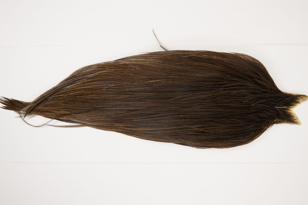 4307 JimsFlyCo Dry Fly Hackle Grade 2 Rooster Cape Dark Dun Ties Size 10-22