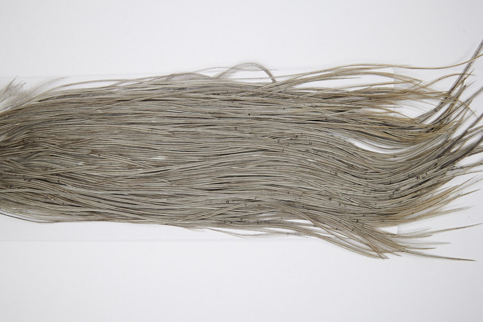4510 Hebert Dry Fly Hackle Pro Grade Rooster Saddle Medium Grey Dun Ties Size 12-14