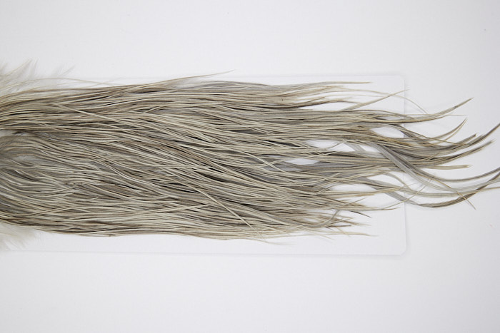 4511 Hebert Dry Fly Hackle Pro Grade Rooster Saddle Medium Grey Dun Ties Size 12-14