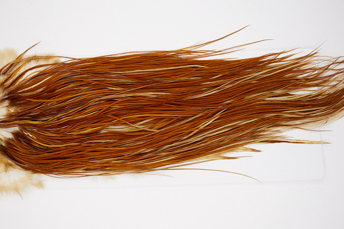 4467 Whiting Dry Fly Hackle Pro Grade Rooster Saddle Medium Ginger Ties Size 16-18