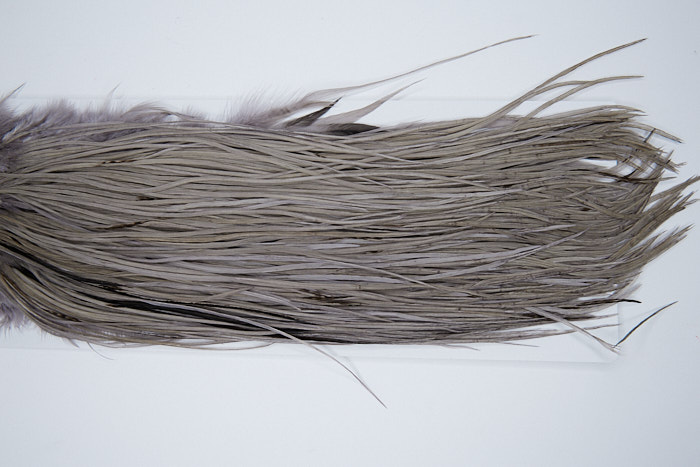 4524 Hebert Dry Fly Hackle Bronze Grade Rooster Saddle Medium Grey Dun Ties Size 12-14