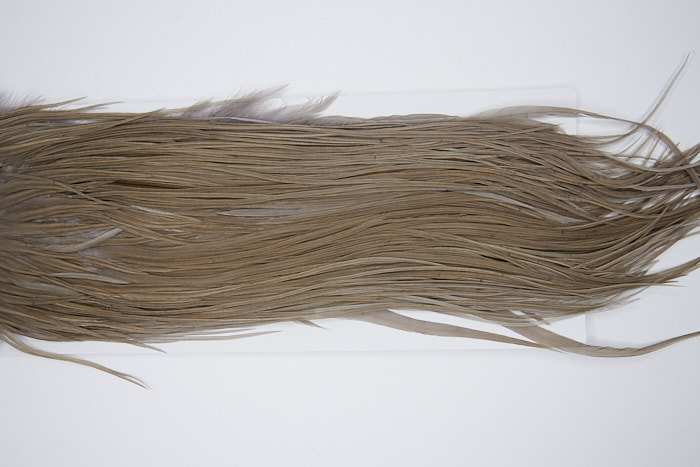 4525 Hebert Dry Fly Hackle Bronze Grade Rooster Saddle Medium Grey Dun Ties Size 12-14