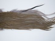 4529 Hebert Dry Fly Hackle Bronze Grade Rooster Saddle Medium Grey Dun Ties Size 10-12