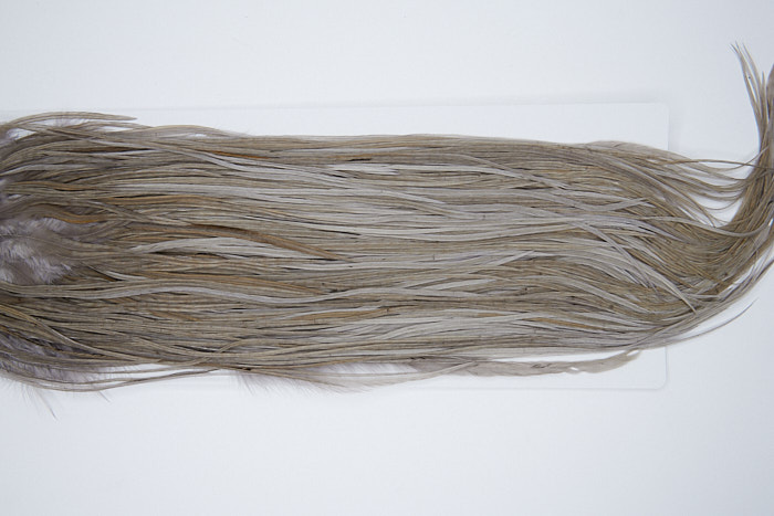 4531 Hebert Dry Fly Hackle Bronze Grade Rooster Saddle Medium Grey Dun Ties Size 12-14