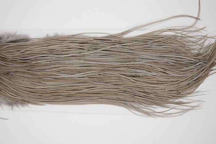 4532 Hebert Dry Fly Hackle Bronze Grade Rooster Saddle Medium Grey Dun Ties Size 12-16