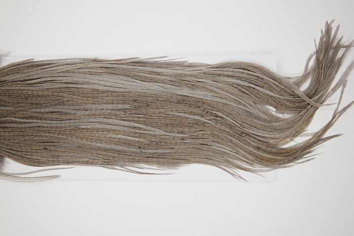 4533 Hebert Dry Fly Hackle Bronze Grade Rooster Saddle Medium Grey Dun Ties Size 10-12