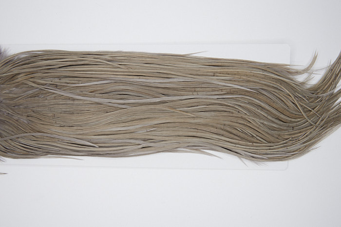 4534 Hebert Dry Fly Hackle Bronze Grade Rooster Saddle Medium Grey Dun Ties Size 10-12