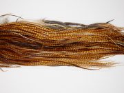 4557 Hebert Dry Fly Hackle Silver Grade Rooster Saddle Barred Dark Ginger Ties Size 12-14