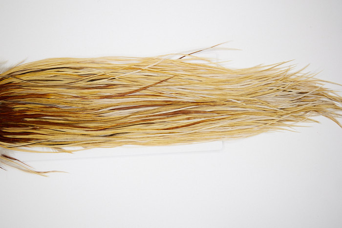 4560 Hebert Dry Fly Hackle Gold Grade Rooster Saddle Light Ginger Dun Ties Size 12-14