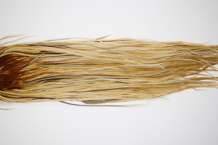 4561 Hebert Dry Fly Hackle Gold Grade Rooster Saddle Light Ginger Dun Ties Size 12-14