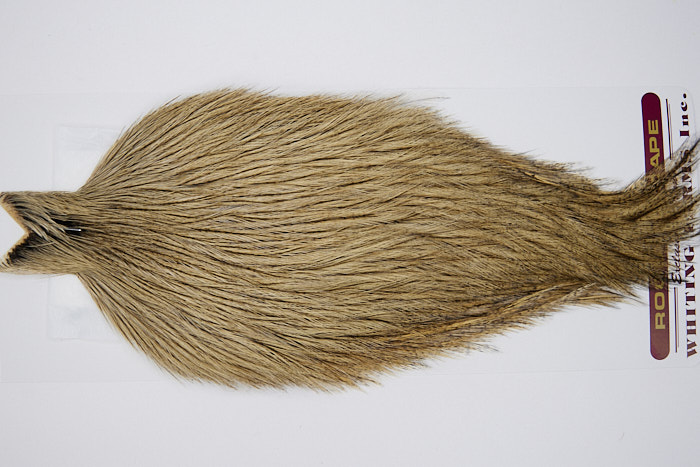 4612 Coq De Leon Dry Fly Hackle None Rooster Cape Medium Pardo