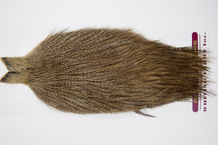 4625 Coq De Leon Dry Fly Hackle None Rooster Cape Dark Pardo