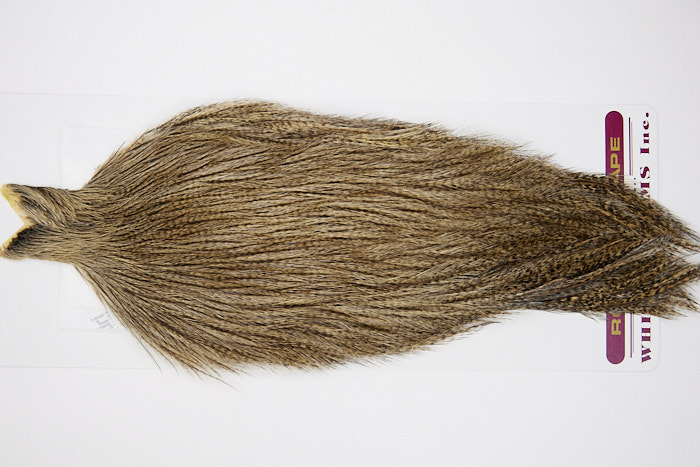 4633 Coq De Leon Dry Fly Hackle None Rooster Cape Dark Pardo