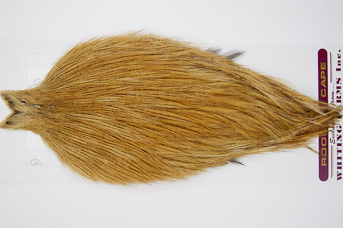 4641 Coq De Leon Dry Fly Hackle None Rooster Cape Golden Badger