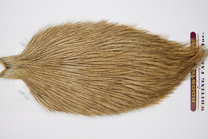 4654 Coq De Leon Dry Fly Hackle None Rooster Cape Medium Pardo