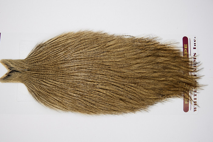 4656 Coq De Leon Dry Fly Hackle None Rooster Cape Medium Pardo