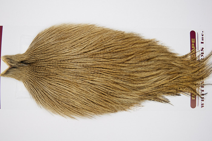 4657 Coq De Leon Dry Fly Hackle None Rooster Cape Medium Pardo