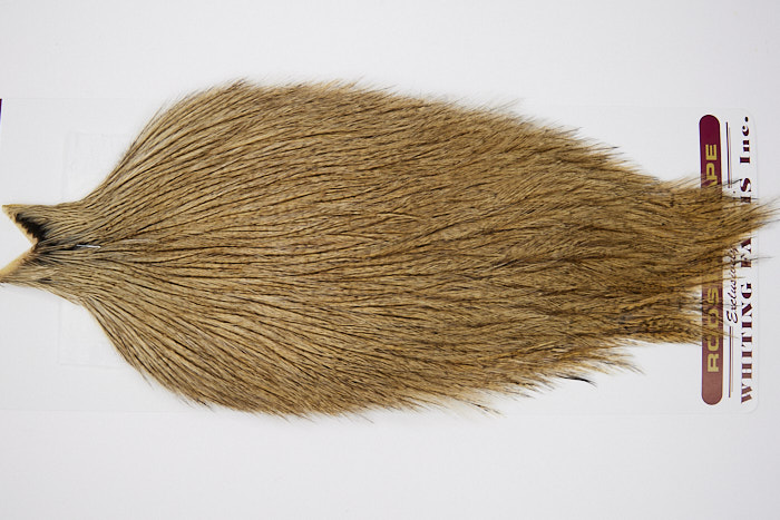 4659 Coq De Leon Dry Fly Hackle None Rooster Cape Medium Pardo