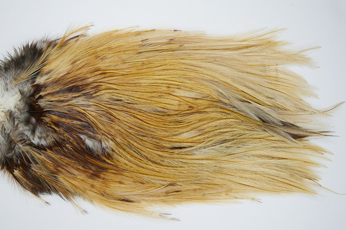 4701 Coq De Leon Dry Fly Hackle Bronze Grade Rooster Saddle Medium Ginger