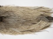 4719 Coq De Leon Dry Fly Hackle Silver Grade Rooster Saddle Cream Badger