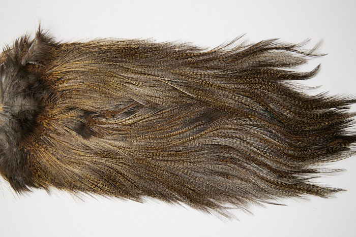 4724 Coq De Leon Dry Fly Hackle Silver Grade Rooster Saddle Dun