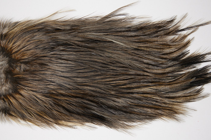 4726 Coq De Leon Dry Fly Hackle Silver Grade Rooster Saddle Dun