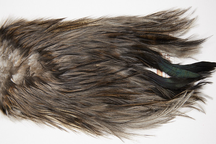 4728 Coq De Leon Dry Fly Hackle Silver Grade Rooster Saddle Dun