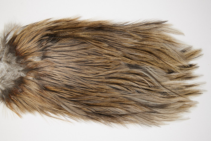 4729 Coq De Leon Dry Fly Hackle Silver Grade Rooster Saddle Dun