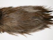 4743 Coq De Leon Dry Fly Hackle Silver Grade Rooster Saddle Dark Pardo