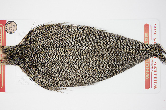 8532 Hebert Dry Fly Hackle Bronze Grade Rooster Saddle Grizzly Variant Ties Size 10-22