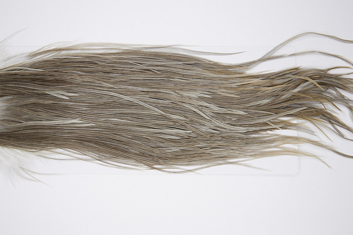 4789 Hebert Dry Fly Hackle Pro Grade Rooster Saddle Medium Grey Dun Ties Size 8-12