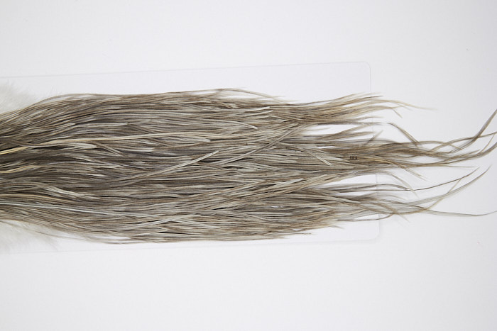 4792 Hebert Dry Fly Hackle Pro Grade Rooster Saddle Medium Grey Dun Ties Size 10-14